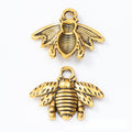 Striped Bee Charm in Multiple Metal Finishes for Jewelry Making view 10