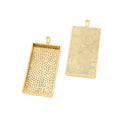 6-Finish Rectangle Cabochon Tray Metal Jewelry Components for Crafts view 10