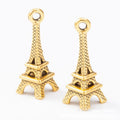 Eiffel Tower Metal Pendant Charms in 7 Distinct Finishes view 10