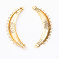 Curved Multi-Loop Connector Floral Metal Jewelry Link in Four Finishes view 8