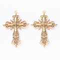 Ornate Cross Metal Charms in Seven Finishes for Jewelry Making view 9