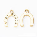 Vintage Good Luck Horseshoe Metal Charms in Five Finishes view 9