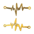 Heartbeat Line Connector Charms in Four Metal Finishes view 7