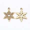Openwork Snowflake Pendant Charms in Four Metal Finishes view 8