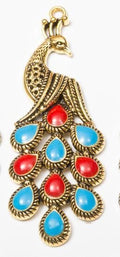 Painted Peacock Metal Charms in 3 Pictured Finishes view 5