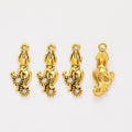 Small Curled Octopus Charm in 5 Metal Finishes for Jewelry Making view 10