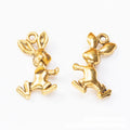 Running Rabbit Metal Charm in Three Metallic Finishes view 7