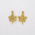 Detailed Maple Leaf Charm in Multiple Metal Finishes for Jewelry Making view 9