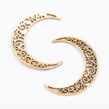 Filigree Crescent Moon Metal Charms in Eight Color Finishes view 10