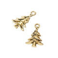 Raised Christmas Tree Metal Charms in Five Metallic Finishes view 8