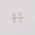 Slim Enamel Cross Charm Metal Pendant for Jewelry Making view 7