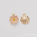 Daisy Flower Enamel Metal Charm in Seven Petal Colors view 7