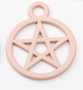 Round Star Frame Metal Charms in 5 Pictured Finishes view 5
