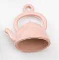 Pastel Teapot Charms in Beige, Mint Blue, Pink, Light Gray, Yellow view 5