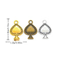 Card Suit Bezel Charm Pendants in Four Shapes and Three Finishes view 10