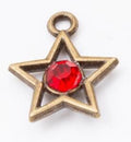 Crystal Center Star Metal Charms in 6 Pictured Finishes view 4