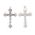Ornate Cross Metal Charm In 3 Finish Options for Jewelry Making view 5