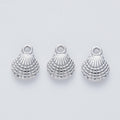 Vintage Finish Metal Scallop Shell Charms in 7 Style Options view 6