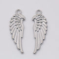 Long Feathered Wing Charm Pendants in Eight Finishes view 6