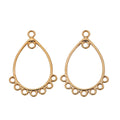 Teardrop Multi Loop Jewelry Connector Component in Four Finishes view 9