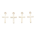 Plain Cross Metal Pendant Charms in 3 Distinct Finishes view 8