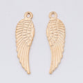 Textured Angel Wing Metal Charms in Five Finishes for Jewelry Making view 6