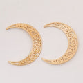 Filigree Crescent Moon Metal Charms in Eight Color Finishes view 11