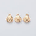 Vintage Finish Metal Scallop Shell Charms in 7 Style Options view 10