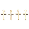 Simple Cross Pendant Metal Charms in Six Color Finishes view 8