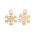 Small Snowflake Charms in Four Distinct Metal Finishes view 8