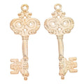 Ornate Skeleton Key Metal Charms in Seven Finish Options view 10