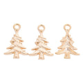 Raised Christmas Tree Metal Charms in Five Metallic Finishes view 9