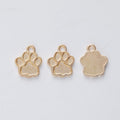 Rounded Paw Print Metal Charms in Six Metallic Finishes view 9