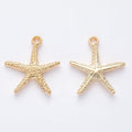 Textured Starfish Metal Charm In 4 Finish Options for Jewelry Making view 8
