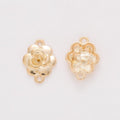 Layered Rose Double Loop Metal Connector in Six Finishes view 10