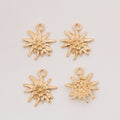 Spiky Flower Charm In 7 Metal Finishes For Jewelry Making view 10