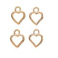 Small Open Heart Metal Charms in Four Finishes for Jewelry Making view 8