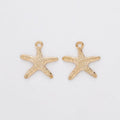 Textured Starfish Metal Charm 5 Finish Options Craft Supply view 10