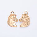 Sculpted Horse Head Metal Charms in Six Metallic Finishes view 10