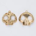Cutout Skull Charm Pendants in 5 Metal Finish Options view 10