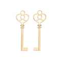 Heart-Top Skeleton Key Metal Charms in Seven Finishes view 11
