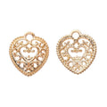 Vintage Filigree Heart Link in 7 Finishes for DIY Jewelry Making view 9