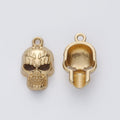 4-Finish Flame Skull Metal Jewelry Components for Crafts view 8