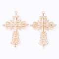 Ornate Cross Metal Charms in Seven Finishes for Jewelry Making view 11