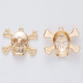 Skull And Crossbones Metal Charm In 3 Finish Options view 7
