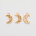 Filigree Crescent Moon Metal Charms in Four Finishes view 8