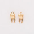 Small Molar Tooth Charm in Multiple Metal Finishes for Jewelry Making view 10