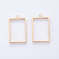Vintage Rectangular Open Bezel Pendant in 5 Finishes for DIY Jewelry Making view 9