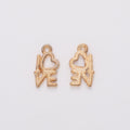 I Love Letter Jewelry Pendant Charm in Six Metal Finishes view 9