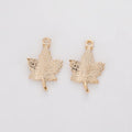 Detailed Maple Leaf Charm in Multiple Metal Finishes for Jewelry Making view 10